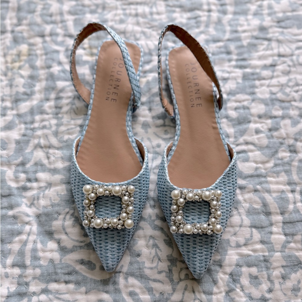 Journee Collection Blue Flats